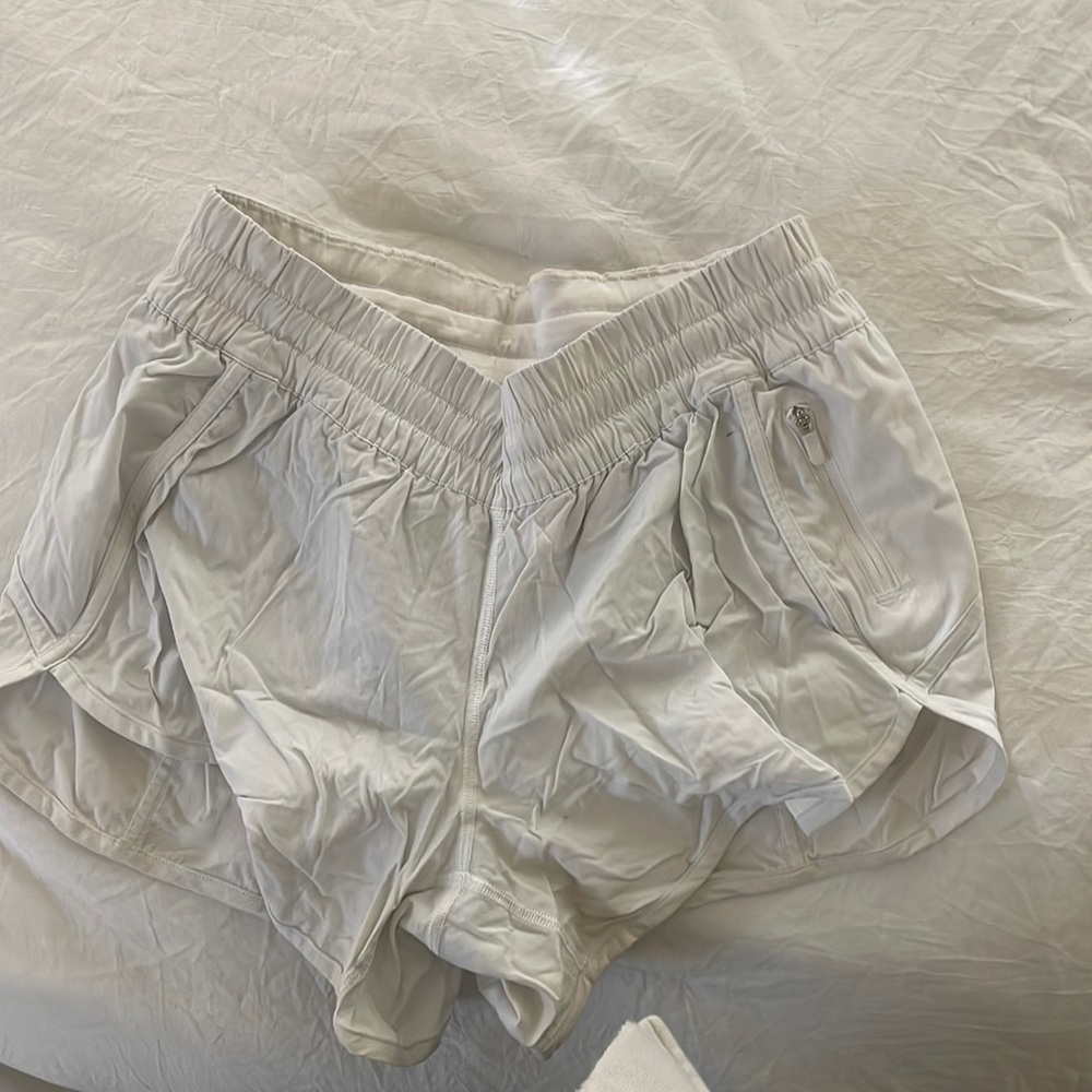 White lululemon Tracker shorts size 6